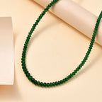 AAAA Tsavorite Granat Halskette ca. 45 cm + 5 cm Extender, 950 Platin ca. 50,00 ct.