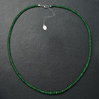 AAAA Tsavorite Granat Halskette ca. 45 cm + 5 cm Extender, 950 Platin ca. 50,00 ct.