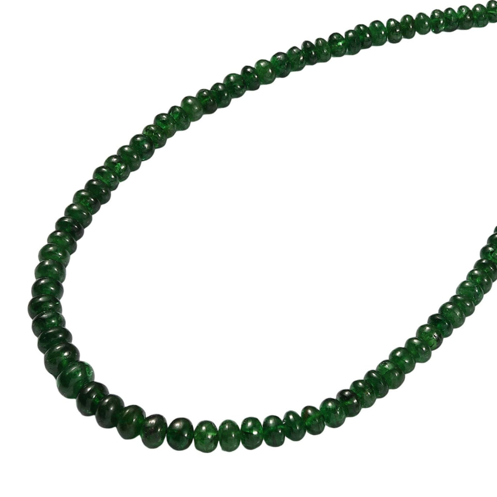 AAAA Tsavorite Granat Halskette ca. 45 cm + 5 cm Extender, 950 Platin ca. 50,00 ct.