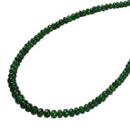 AAAA Tsavorite Granat Halskette ca. 45 cm + 5 cm Extender, 950 Platin ca. 50,00 ct.