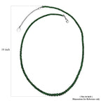 AAAA Tsavorite Granat Halskette ca. 45 cm + 5 cm Extender, 950 Platin ca. 50,00 ct.