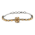 Citrin Armband, 19 cm, Edelstahl, ca. 7,31 ct