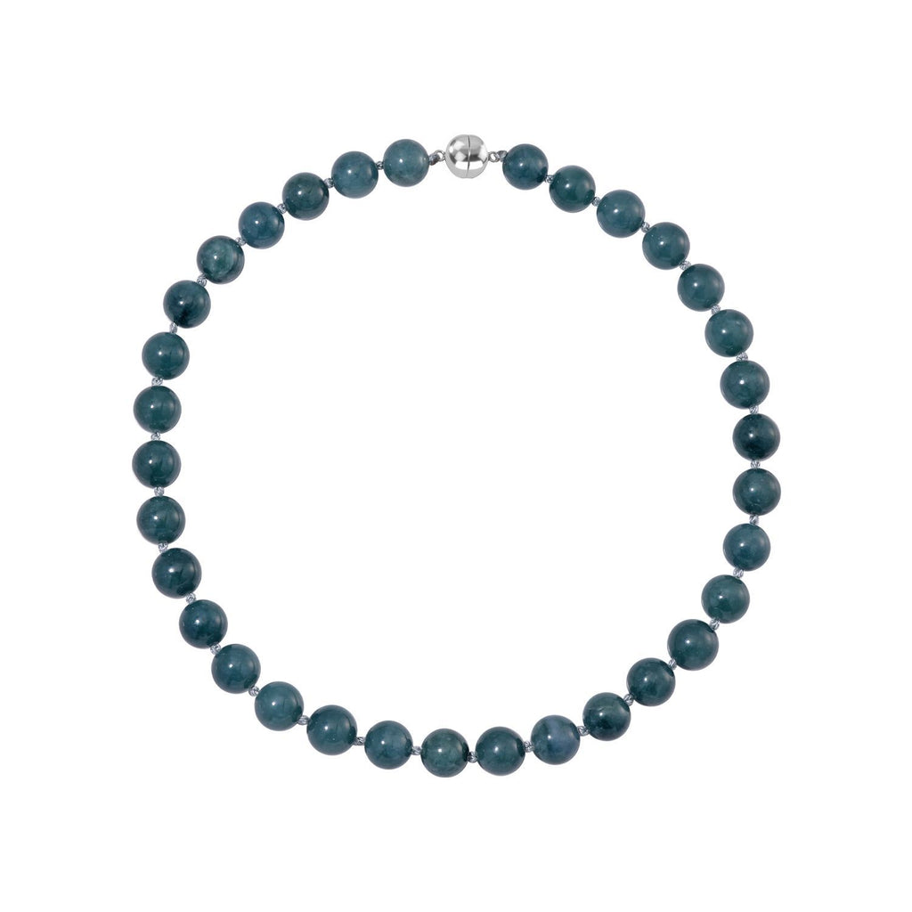 EXTREM SELTEN - Natürlicher Olmek Jadeit Halskette ca. 50 cm 925 Silber rhodiniert ca. 620.00 ct