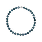 EXTREM SELTEN - Natürlicher Olmek Jadeit Halskette ca. 50 cm 925 Silber rhodiniert ca. 620.00 ct