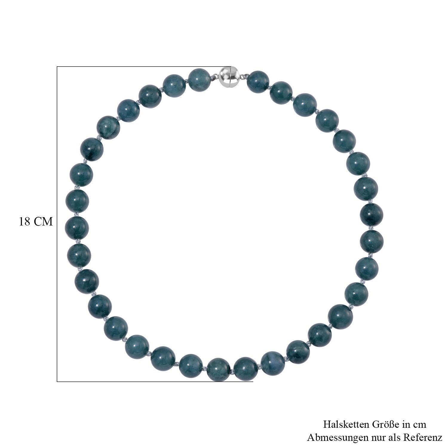 EXTREM SELTEN - Natürlicher Olmek Jadeit Halskette ca. 50 cm 925 Silber rhodiniert ca. 620.00 ct