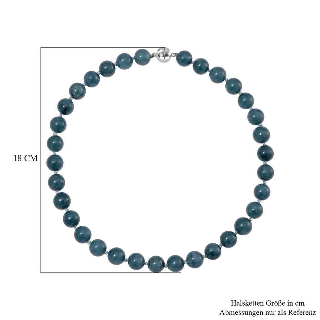 EXTREM SELTEN - Natürlicher Olmek Jadeit Halskette ca. 50 cm 925 Silber rhodiniert ca. 620.00 ct