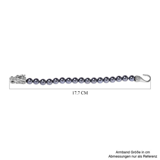 Terahertz Armband ca. 20 cm Reiner Edelstahl Antik-silber-Plattierung ca. 79.20 ct