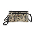 Stylische Sling Crossbody Tasche mit Champagner-Rosenmuster, Gold