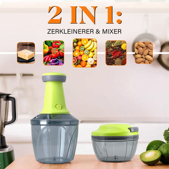 2-in-1 Mulit-Zerkleinerer und Mixer, 1200ml Kapazität, Grün