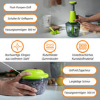 2-in-1 Mulit-Zerkleinerer und Mixer, 1200ml Kapazität, Grün