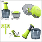 2-in-1 Mulit-Zerkleinerer und Mixer, 1200ml Kapazität, Grün