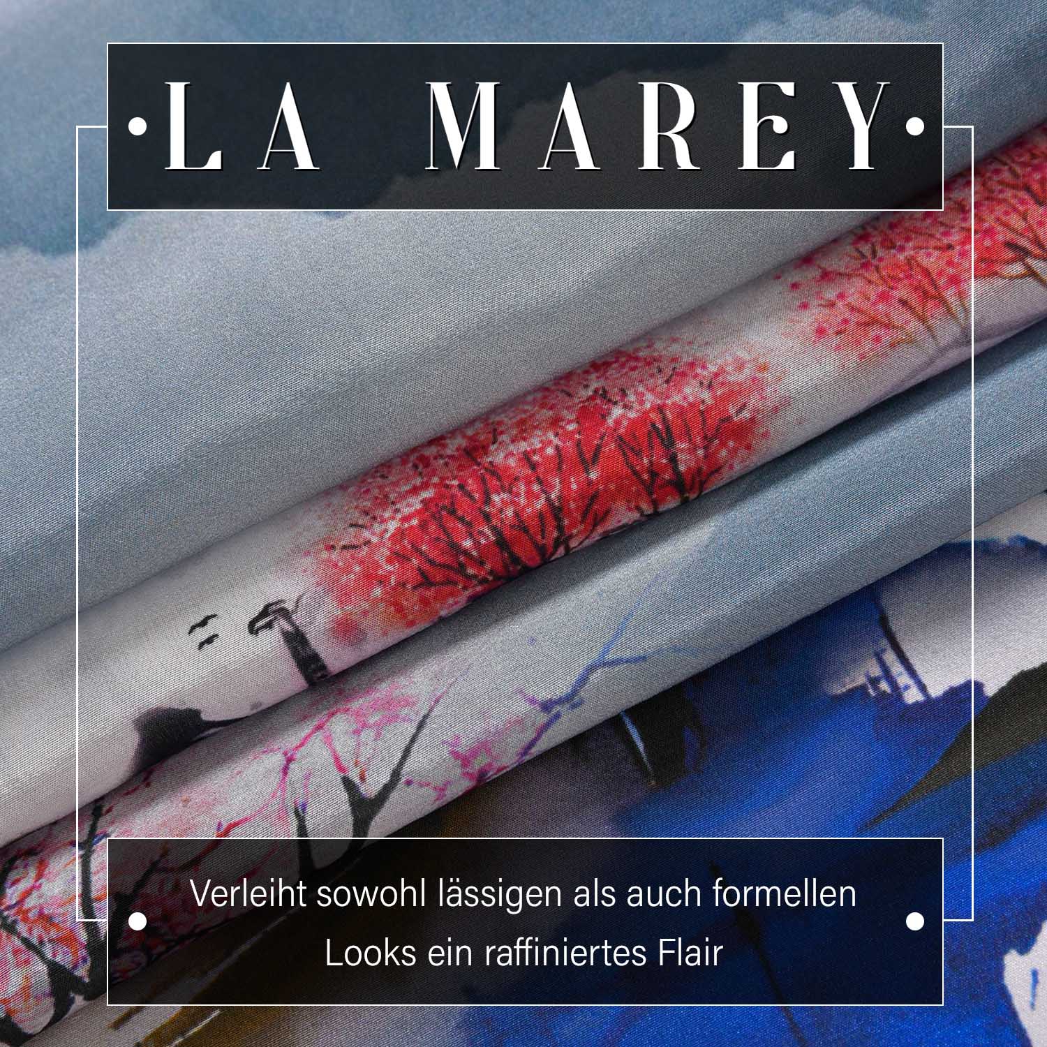 LA MAREY - Premium Selection - 100% Maulbeerenseiden, 35 x 150 cm, Lila