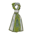 LA MAREY: Premium Selection - 100% Maulbeerenseiden-Halstuch, 35x150cm, Grüne Wiesen