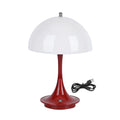 LIVMORE kabellose Pilz-Tischlampe mit 3 Lichteinstellungen und Touch-Bedienung, 16x23cm, Rot