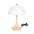 Designerlampe: Kabellos dimmbare Pilz-Tischlampe mit 3 Lichteinstellungen, gelb