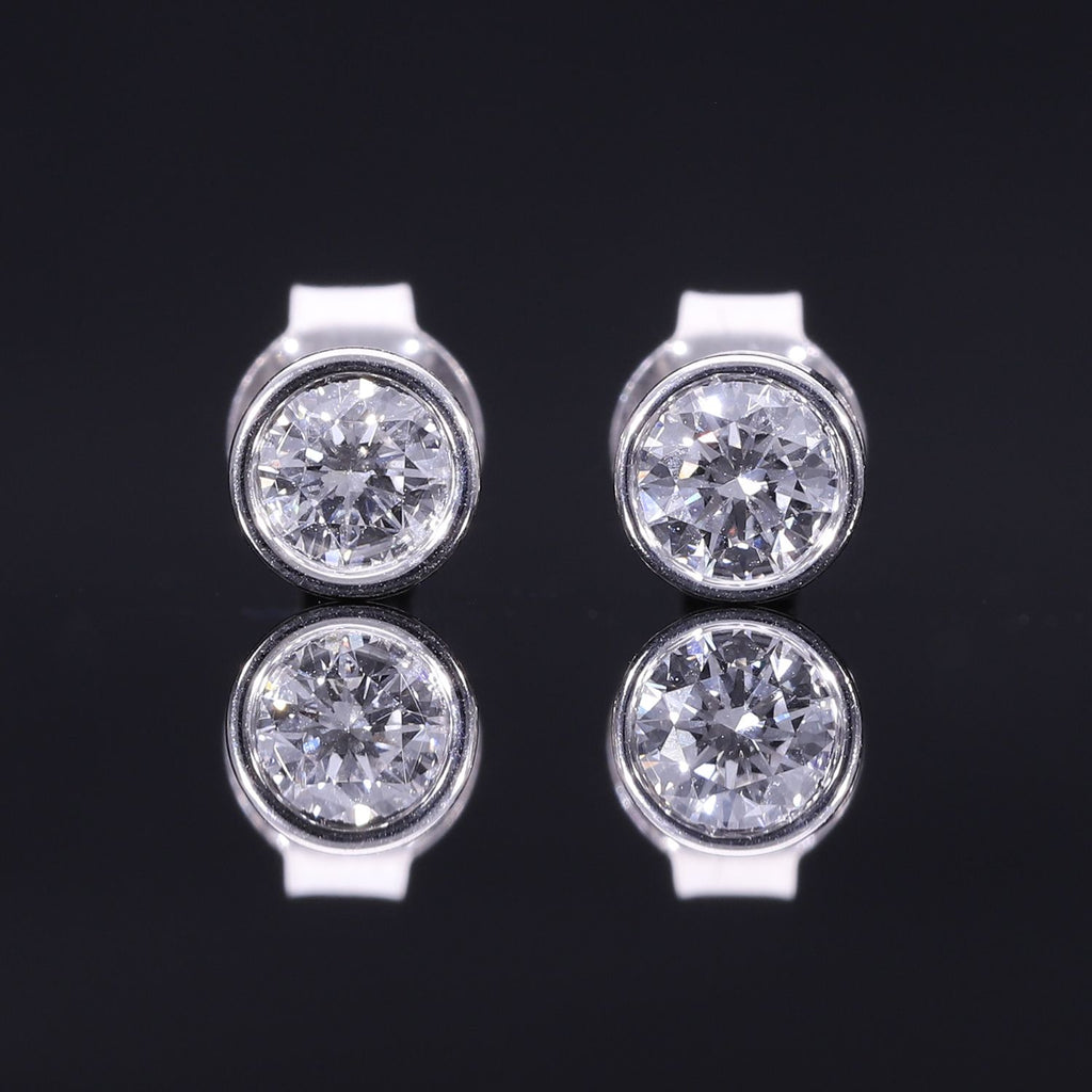 Im Labor gewachsener Diamant VS Ohrringe 925 Silber rhodiniert ca. 0,50 ct.