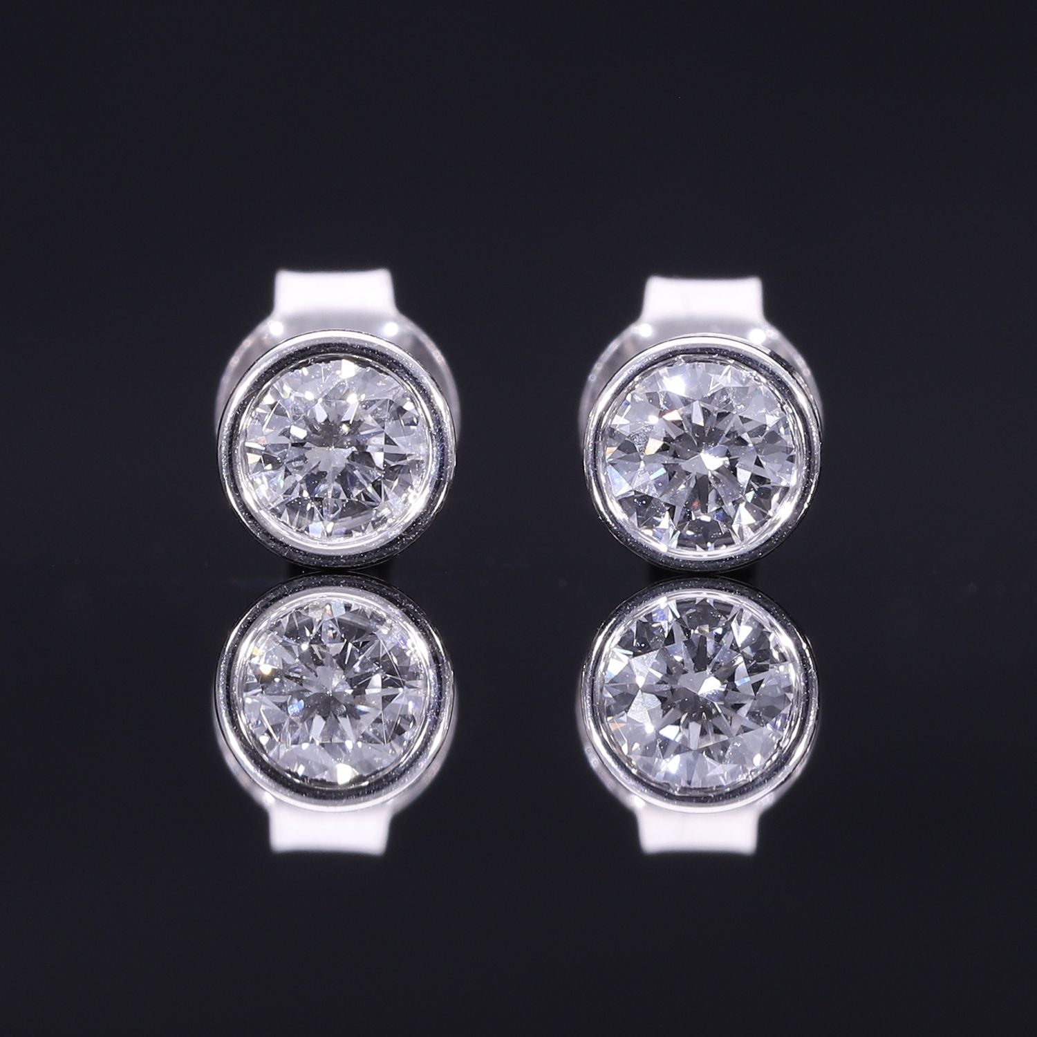 Im Labor gewachsener Diamant VS Ohrringe 925 Silber rhodiniert ca. 0,50 ct.