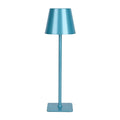 Elegante kabellose Tischlampe mit Touch-Steuerung - Blau, 11x37cm