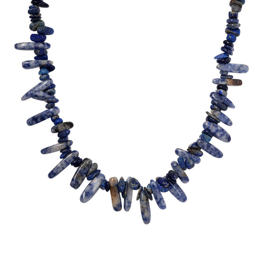 Sodalith Halskette ca. 50 cm Messing platiniert ca. 249.00 ct