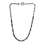 Hämatit Halskette ca. 50 cm Messing platiniert ca. 155.00 ct