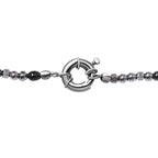 Hämatit Halskette ca. 50 cm Messing platiniert ca. 155.00 ct