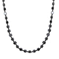 Hämatit Halskette ca. 50 cm 316L Edelstahl platiniert ca. 125.00 ct