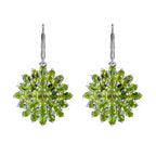 AA Peridot Ohrringe 925 Silber rhodiniert ca. 12.15 ct