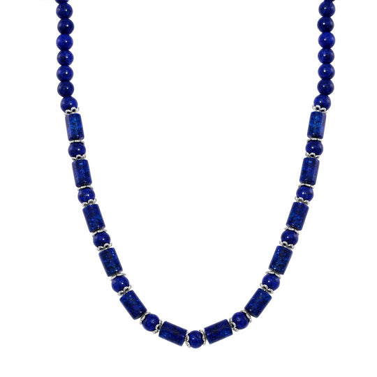 Blauer Sandstein Halskette ca. 45 cm ca. 220.00 ct