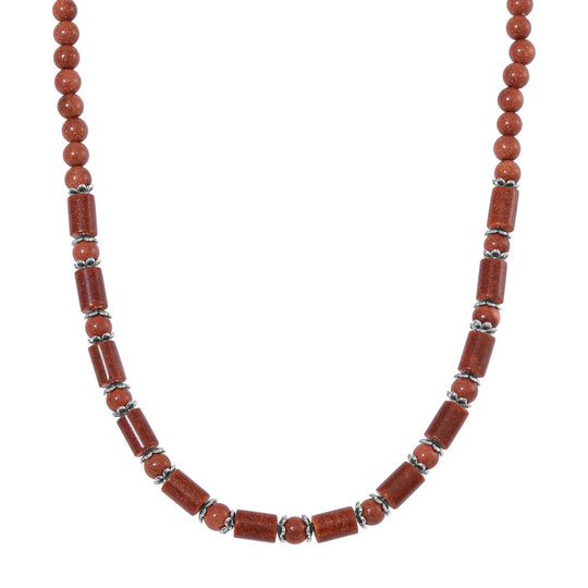 Blauer Sandstein Halskette ca. 45 cm ca. 220.00 ct