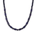 Blaue Sandstein Halskette, 45 cm - 220 ct.