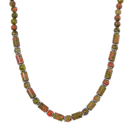 Blauer Sandstein Halskette ca. 45 cm ca. 220.00 ct