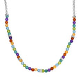 Multi-Edelstein-Halskette, 45 cm  19,98 ct.