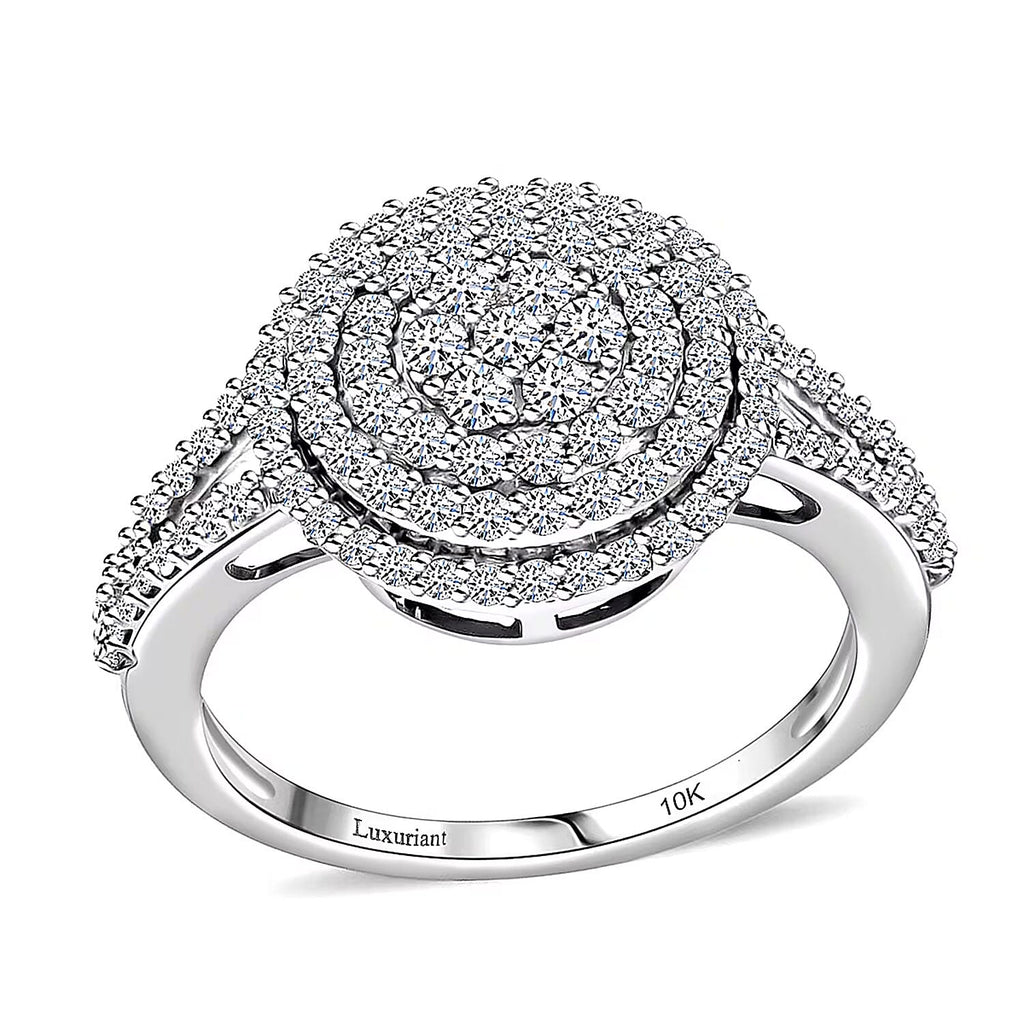 LUXURIANT DIAMOND - Lab Grown Diamant SI-GH Ring 417 Gold Rhodiniert ca. 1,02 ct