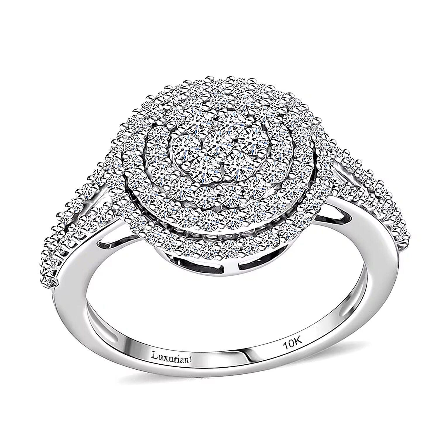 LUXURIANT DIAMOND - Lab Grown Diamant SI-GH Ring 417 Gold Rhodiniert ca. 1,02 ct