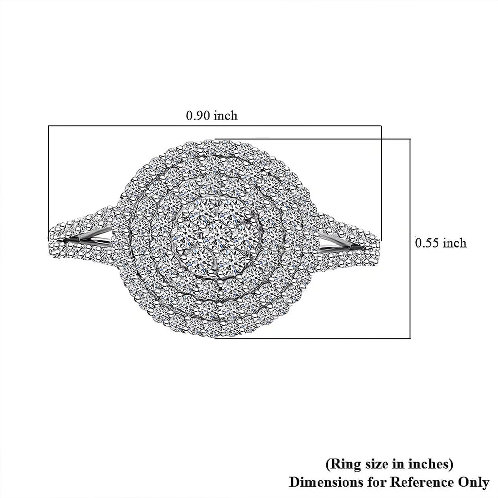 LUXURIANT DIAMOND - Lab Grown Diamant SI-GH Ring 417 Gold Rhodiniert ca. 1,02 ct