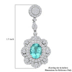 CHAIRMAN VAULT COLLECTION - AAAA Paraiba Turmalin, Weißer Diamant AGI zertifiziert Ohrringe,zertifiziert und geprüft, 950 Platin ca. 5.51 ct
