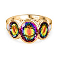 Nebel Quarz Ring 925 Silber 750 Gelbgold Vermeil (Größe 17.00) ca. 6,15 ct