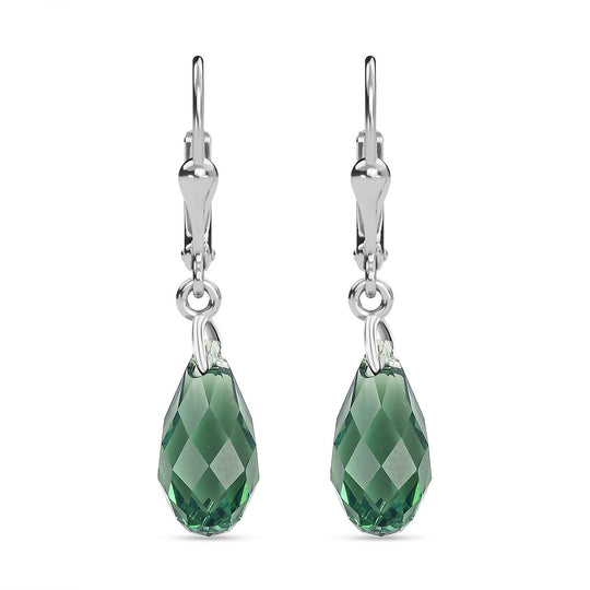 J Francis J Francis gefertigt mit SWAROVSKI Denim Blau Swarovski Kristall Ohrringe 925 Silber platiniert