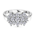 J Francis gefertigt mit SWAROVSKI Zirkonia Ring 925 Silber rhodiniert (Größe 16.00)