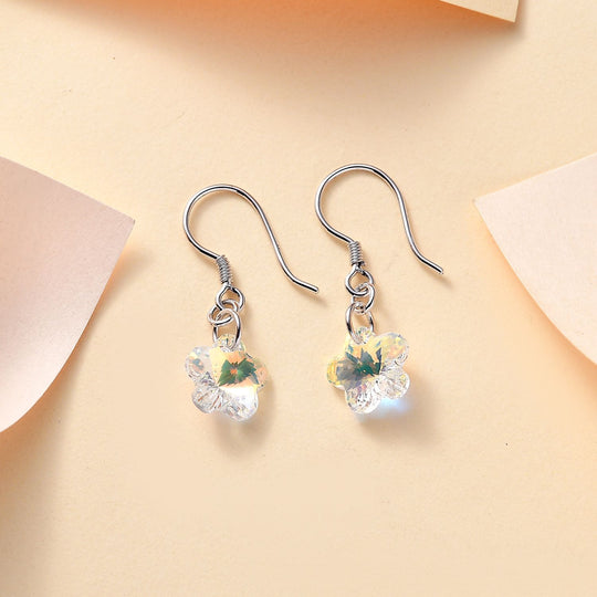 J Francis gefertigt mit SWAROVSKI AB Swarovski Kristall Ohrringe 925 Silber platiniert