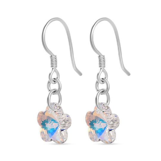 J Francis gefertigt mit SWAROVSKI AB Swarovski Kristall Ohrringe 925 Silber platiniert