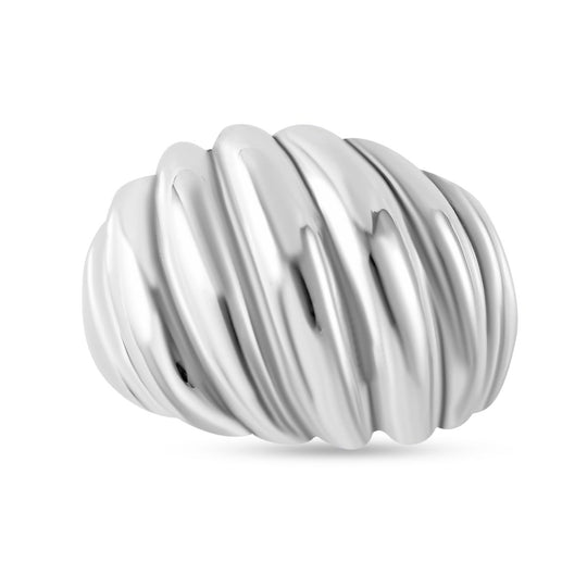 Wellendesign Ring, 925 Silber (Größe 17.00) ca. 5,20g