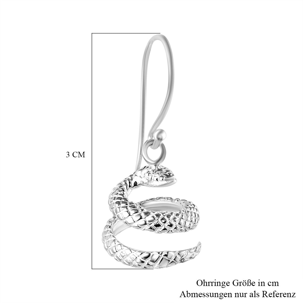 Royal Bali - Schlangen Ohrringe, 925 Silber, 5,10g