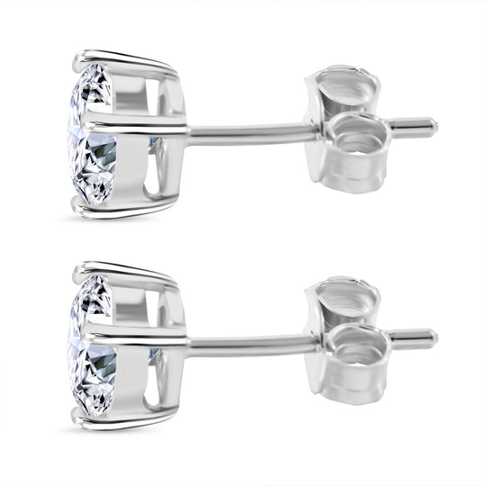 Moissanit Ohrringe 925 Silber rhodiniert ca. 1.49 ct