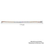 Regenbogen Saphir, Weißes Zirkon Armband ca. 19 cm 925 Silber rhodiniert ca. 7.98 ct