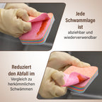 4er-Set Regenbogen-Putztücher, 12-Schicht Mikrofaser-Schwammblock, wiederverwendbar und saugstark