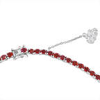 Regenbogen Saphir - AA Blauer Saphir, Rosa Saphir Halskette ca. 45 cm 925 Silber rhodiniert ca. 22.96 ct