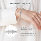 LUXURIANT DIAMOND - Lab Grown Diamant SI Armband ca. 15.25 cm 925 Silber Platiniert ca. 2,00 ct.