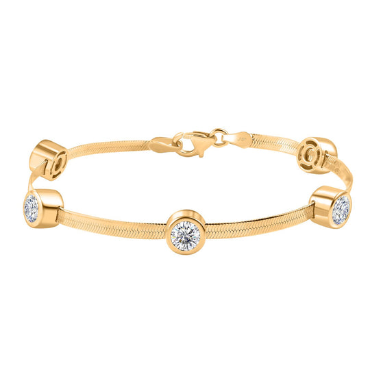 J Francis gefertigt mit SWAROVSKI Zirkonia Armband ca. 19 cm 925 Silber rhodiniert