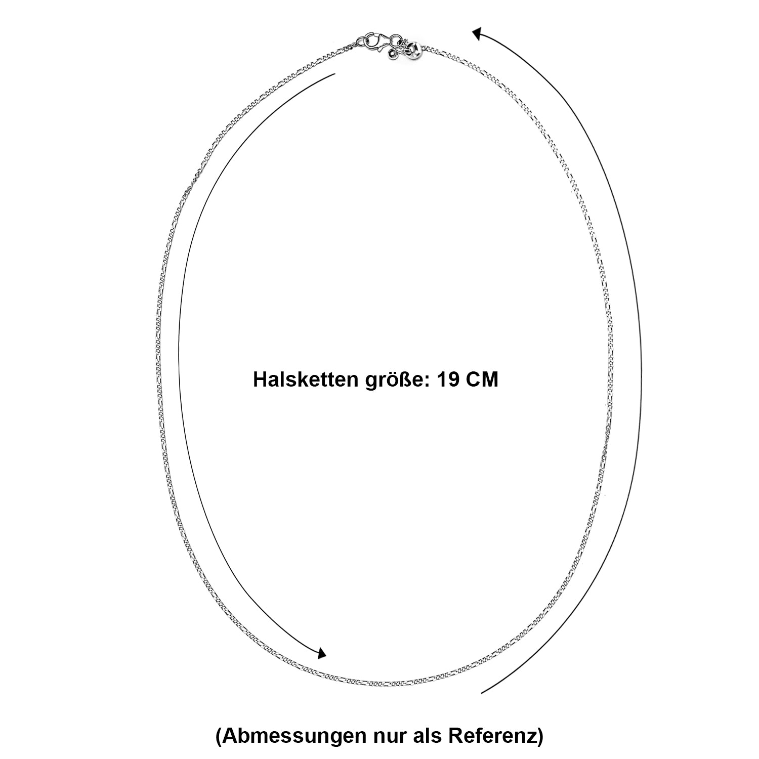 Figarokette, 925 Silber, ca. 50 cm ca. 2,75g